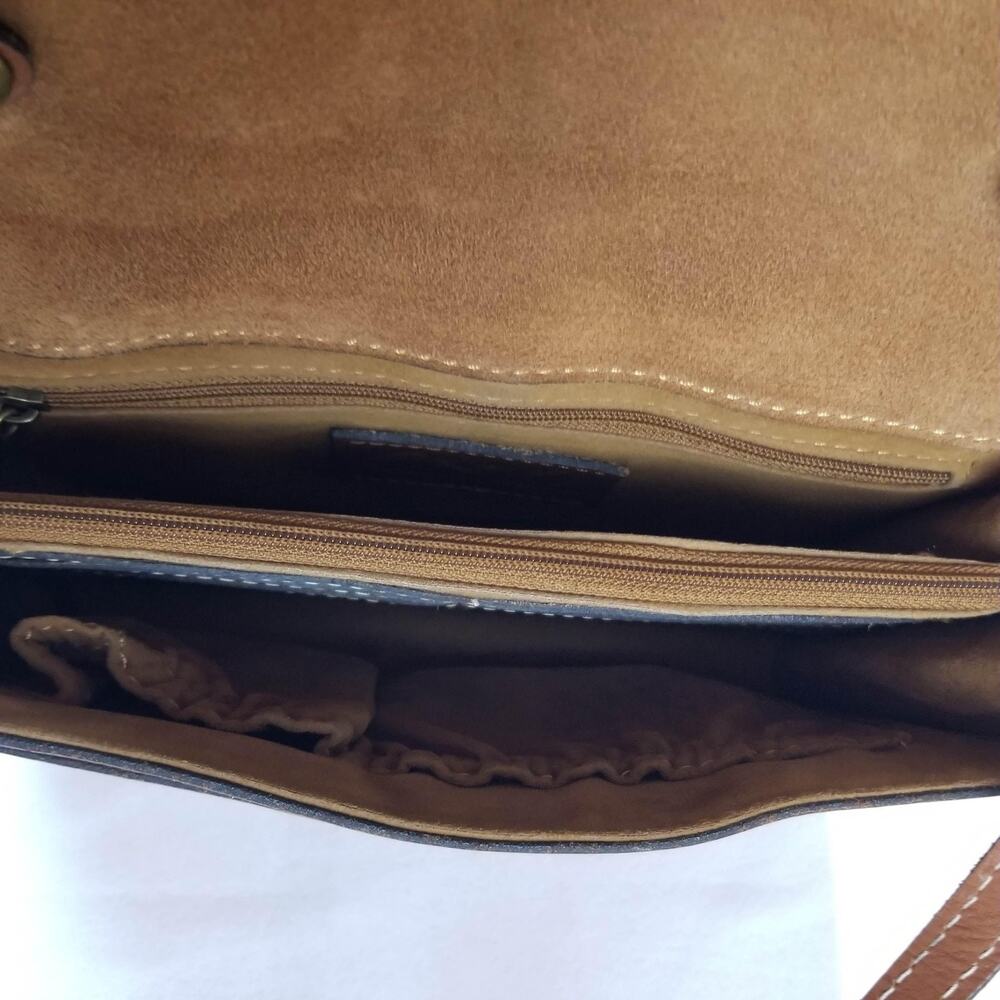Patricia Nash Crossbody Bag Womens Small Brown Leather Organizer Wallet Pocket - Picture 6 of 16